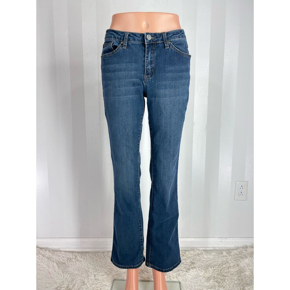 EARL JEAN Slim Boot Women’s Distressed Bootcut Jeans Sz 8